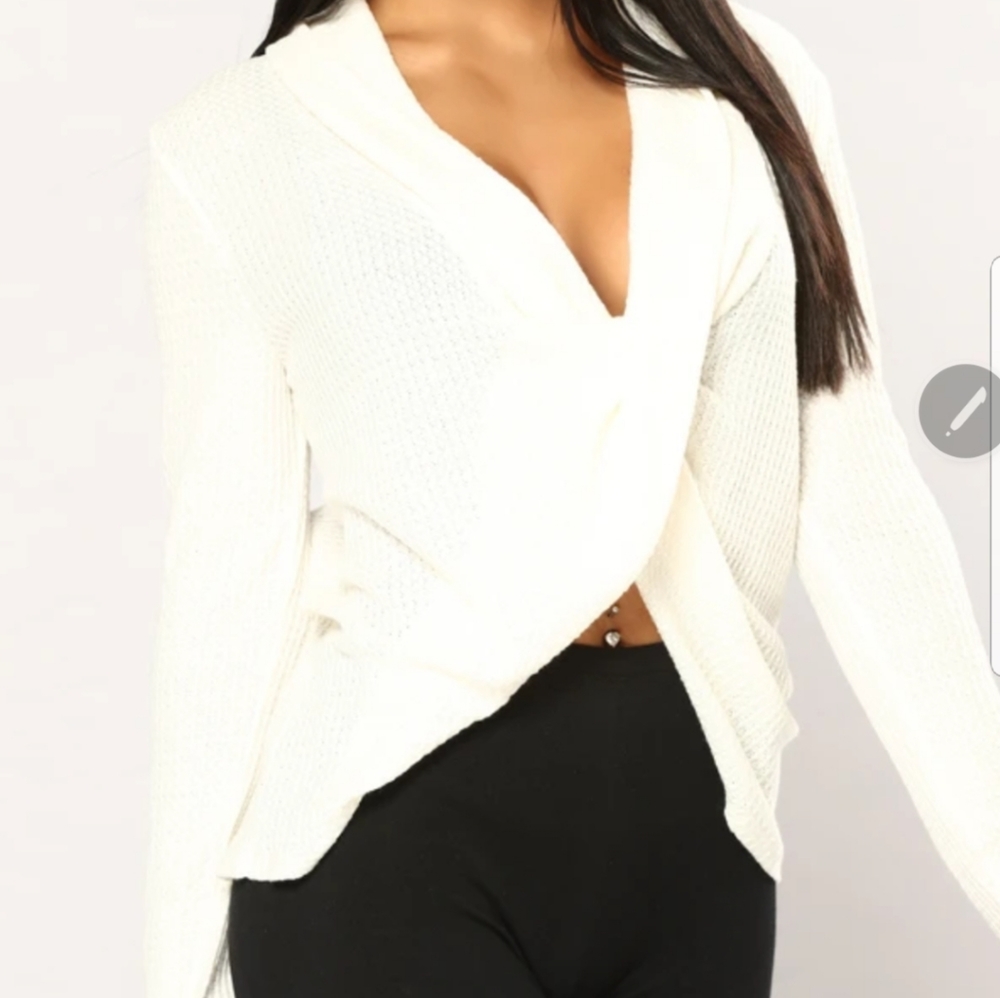 Waffle knit top
